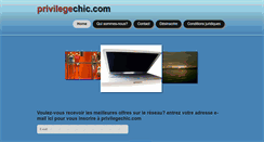 Desktop Screenshot of privilegechic.com